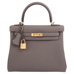 2025 Hermès Gris Étain Togo Retourne Kelly 25 GHW