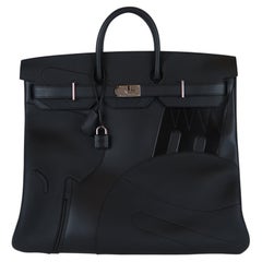 2025 Hermès Noir HAC 50 en Selle PHW