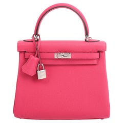 2025 Hermès Rose Mexico Togo Retourne Kelly 25 PHW