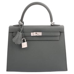 2025 Hermès Vert Mangrove Epsom Sellier Kelly 25 PHW