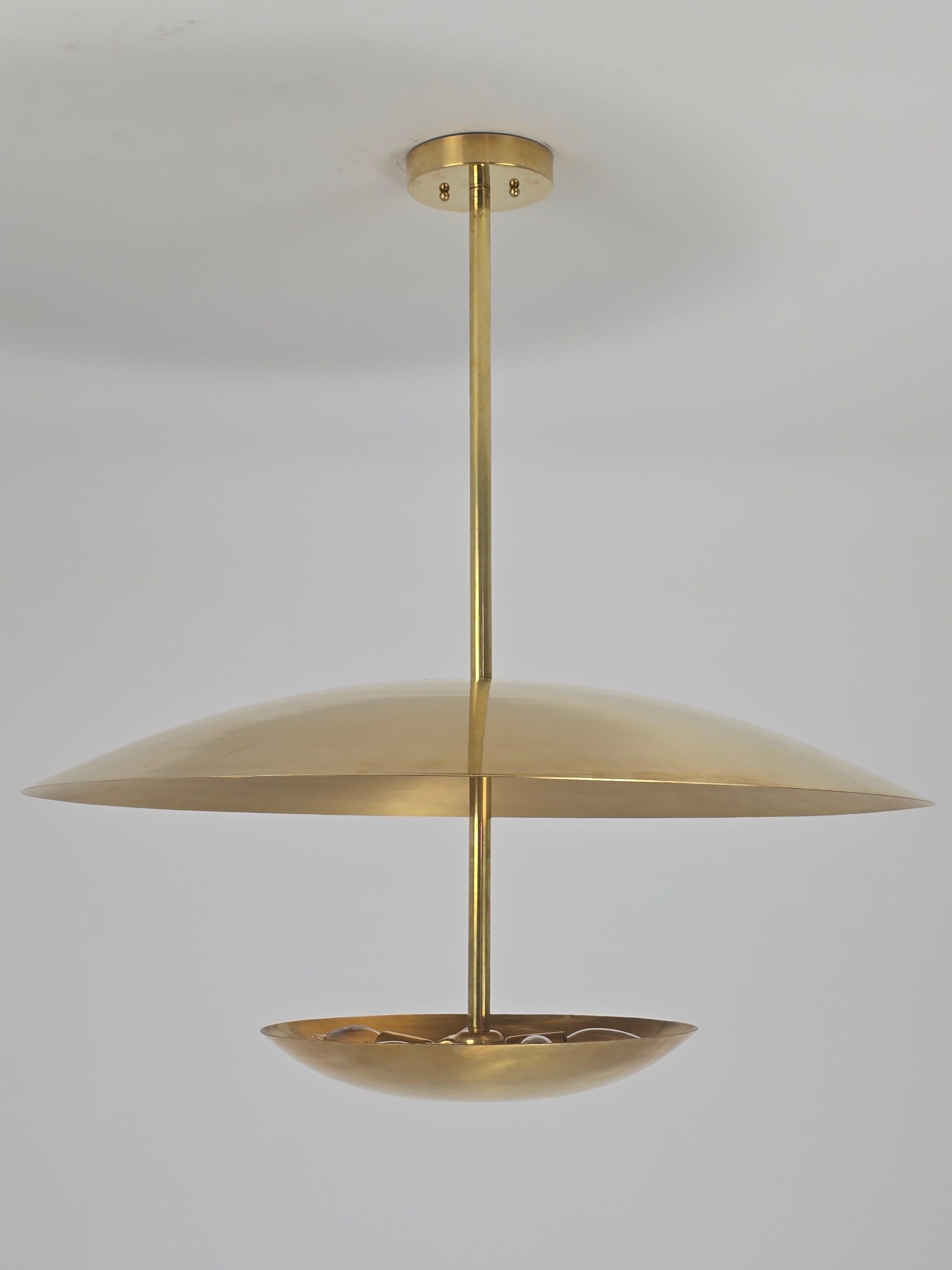 2025 Huge Brass Concave Convex Uplighter  Pendant For Sale 3
