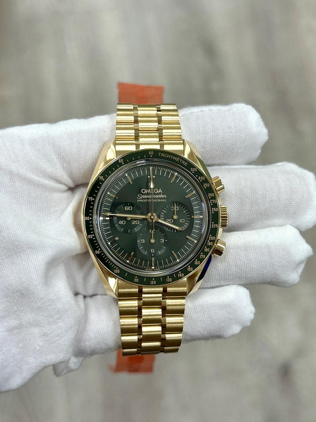 2025 NUEVO Omega Speedmaster Moonwatch 310.60.42.50.10.001 Moonshine Oro 18K 42mm 1