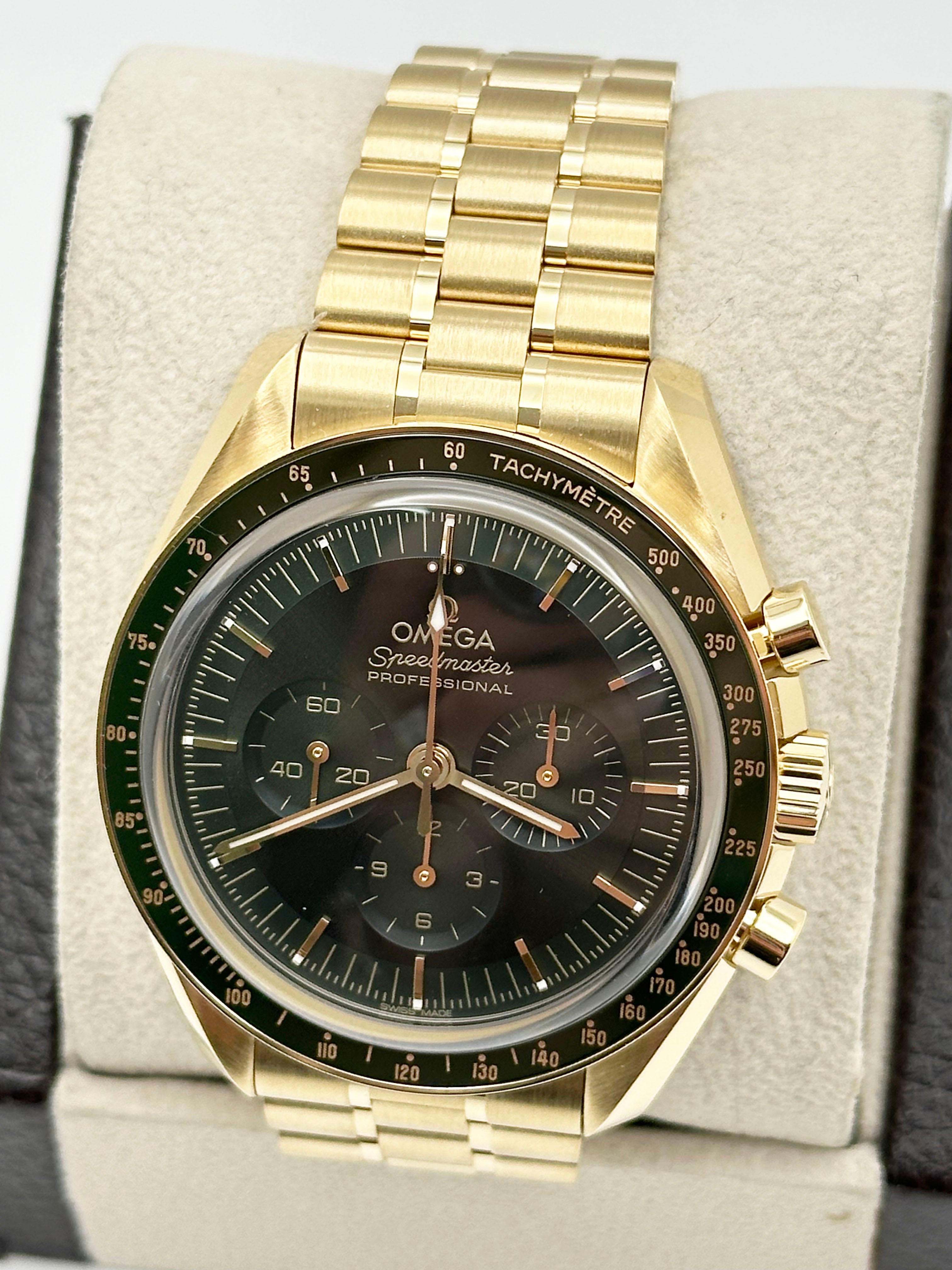 2025 NUEVO Omega Speedmaster Moonwatch 310.60.42.50.10.001 Moonshine Oro 18K 42mm en venta 3