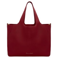 $2990 Nuovo 2025 Oscar De La Renta "The Topaz" Borsa Tote in pelle di vitello