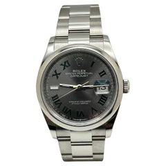2025 Rolex Datejust 126200 Slate Wimbledon Dial Stainless Steel Box Paper