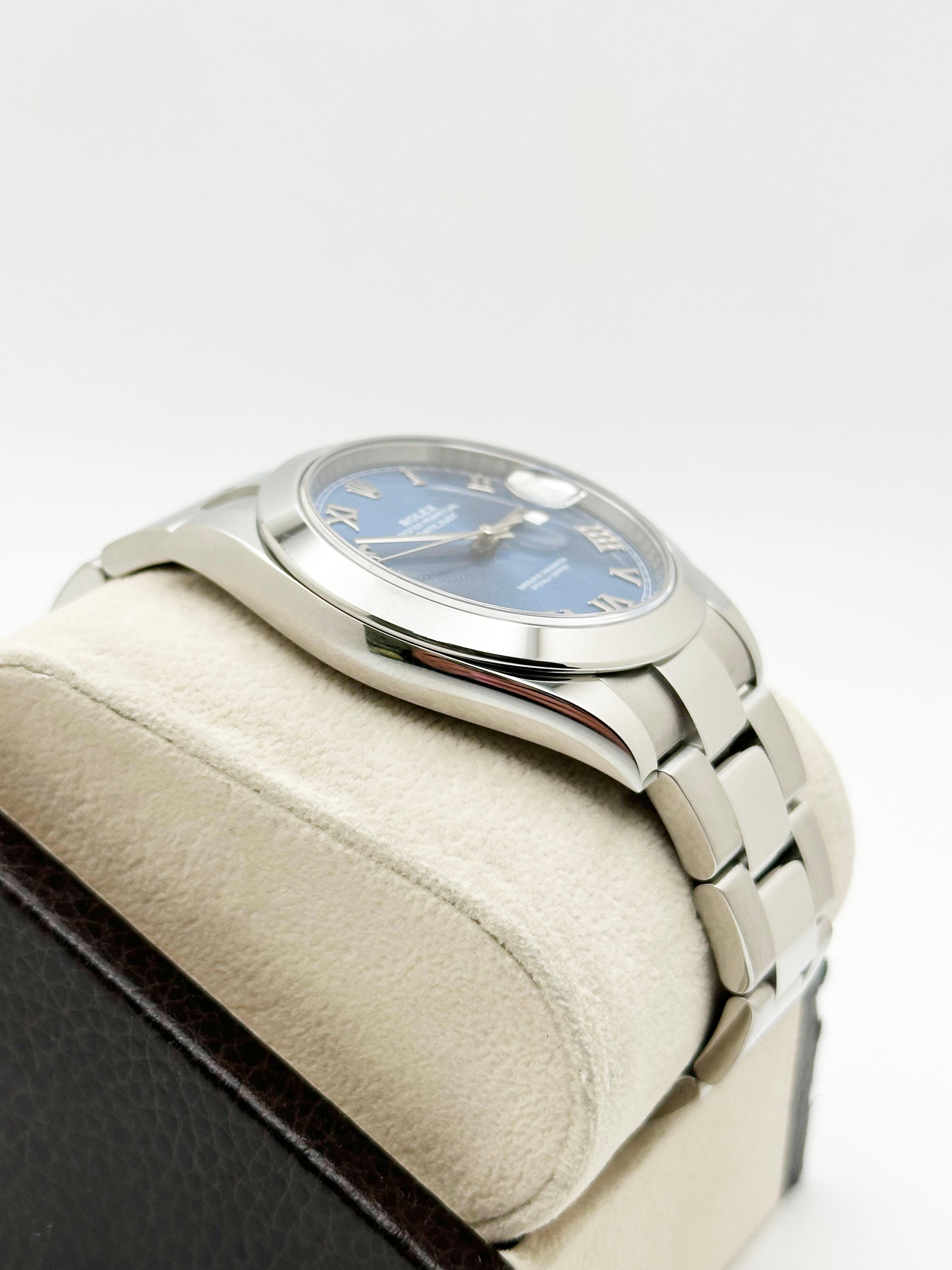 2025 Rolex Datejust 41 126300 Blue Roman Dial Stainless Steel Box Paper 1