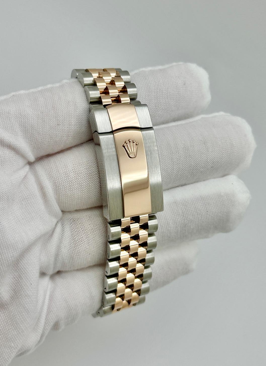 2025 Rolex Datejust 41 126331 Sundust Dial 18K Rose Gold Steel Box Paper For Sale 2