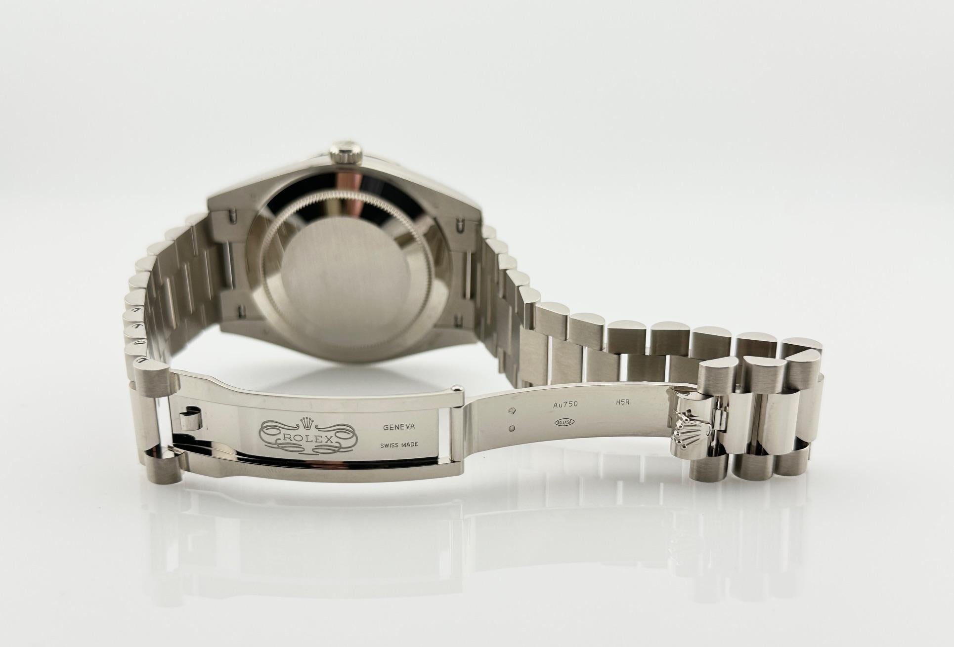 2025 Rolex Day Date 40 228349RBR Oro bianco 18 carati Meteorite Diamante Quadrante e Lunetta in vendita 1
