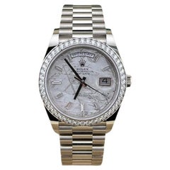 2025 Rolex Day Date 40 228349RBR Oro bianco 18 carati Meteorite Diamante Quadrante e Lunetta