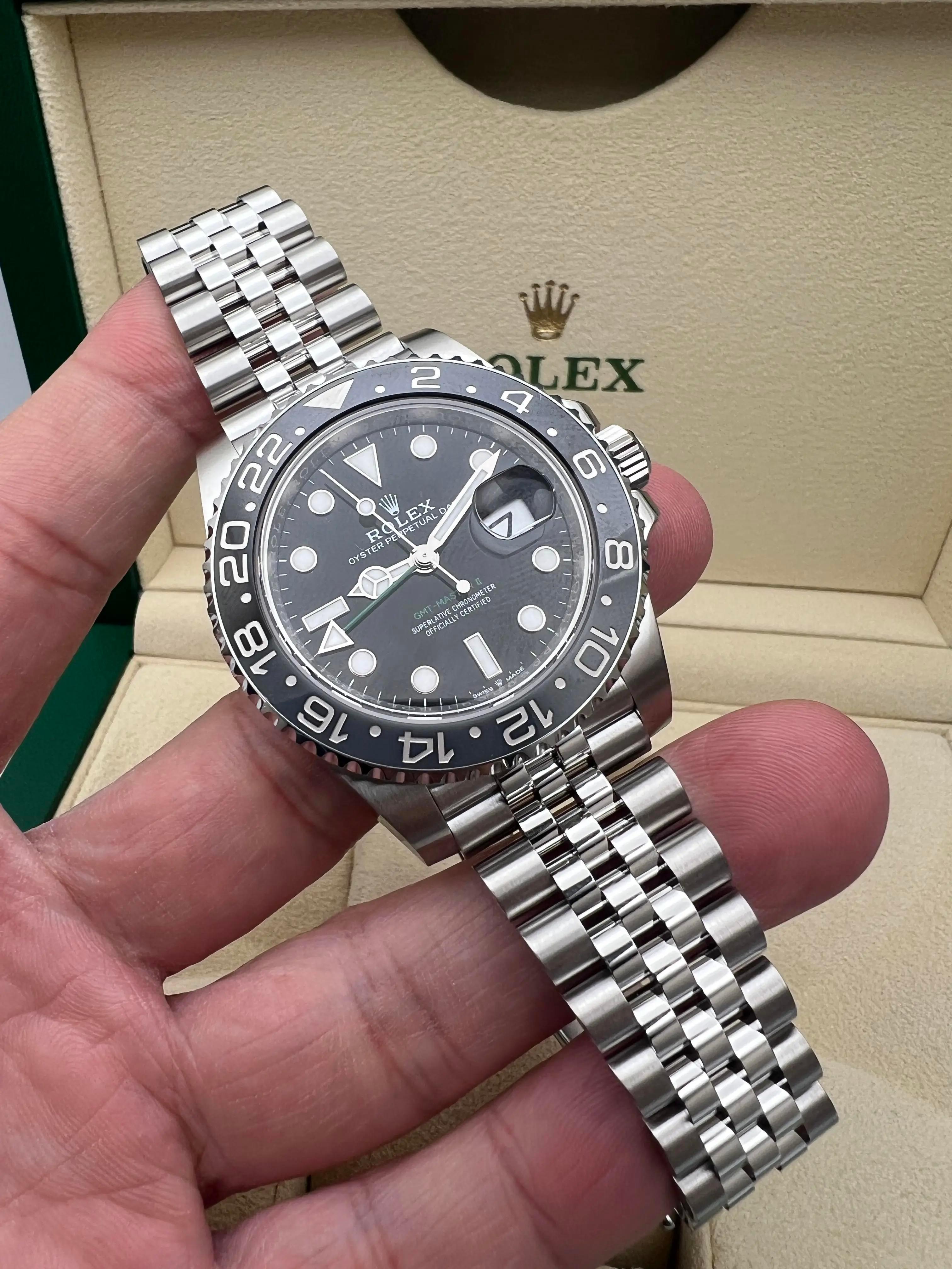 Femenino o masculino 2025 Rolex GMT-Master Ⅱ 40mm 126710GRNR Bruce Wayne Gris Negro Caja Jubileo Papel en venta