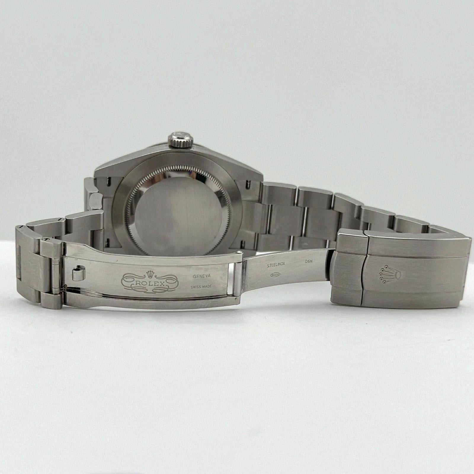2025 Rolex Oyster Perpetual 134300 41mm Quadrante Argento Acciaio Inox Scatola Documenti in vendita 5