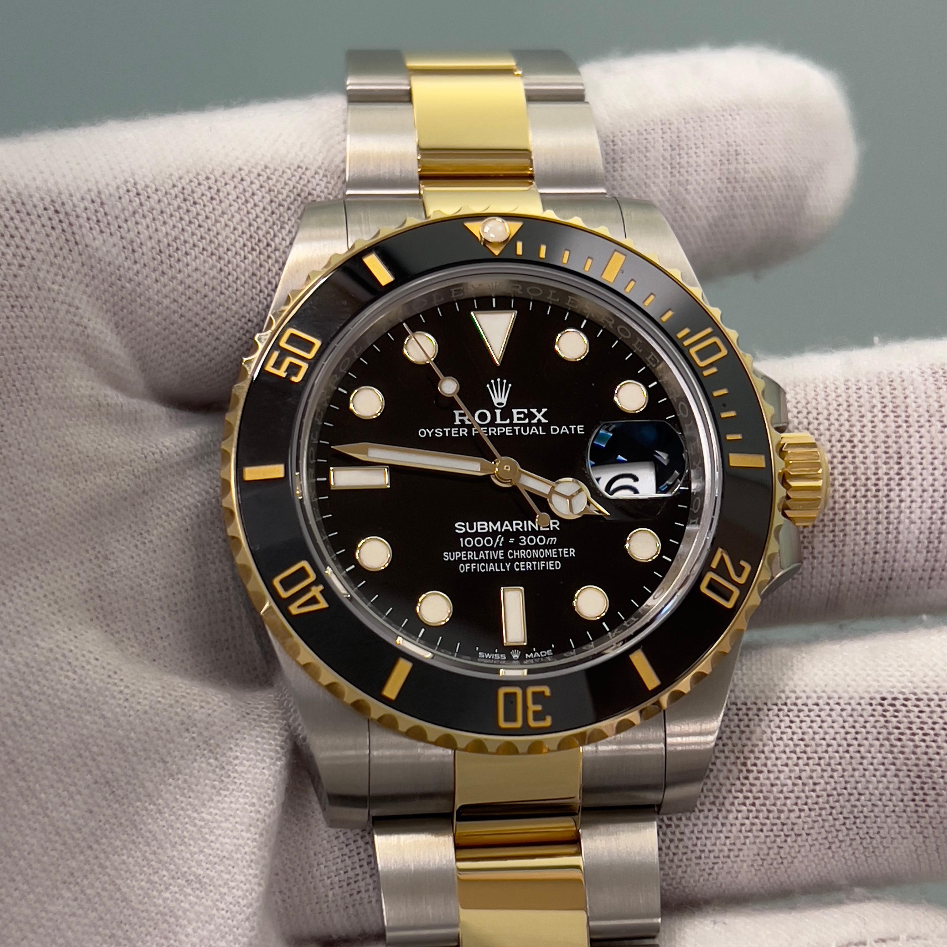 2025 Rolex Submariner 126613LN 41mm Quadrante nero Oro giallo 18 carati Steele in vendita 7