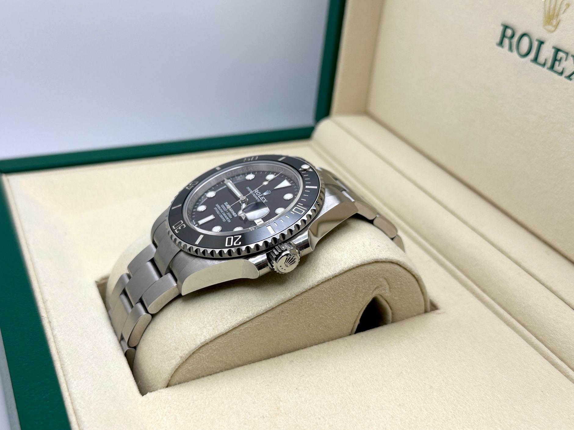 2025 Rolex Submariner Date 126610LN 41mm Black Ceramic Stainless Steel Box Paper In Excellent Condition For Sale In San Diego, CA