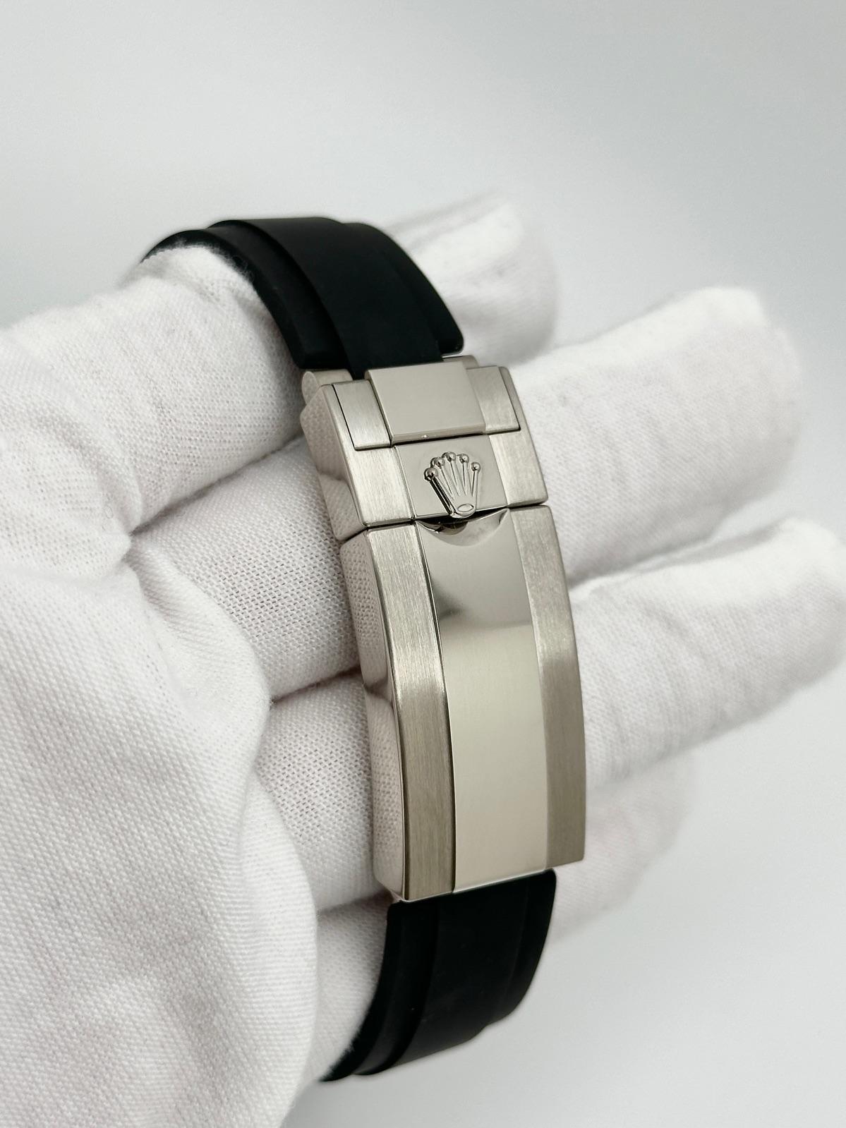 2025 Rolex Yacht Master 226659 Or blanc 18K Céramique noire 42mm Oysterflex en vente 2