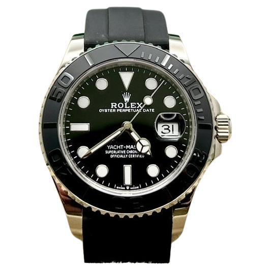 2025 Rolex Yacht Master 226659 Or blanc 18K Céramique noire 42mm Oysterflex en vente