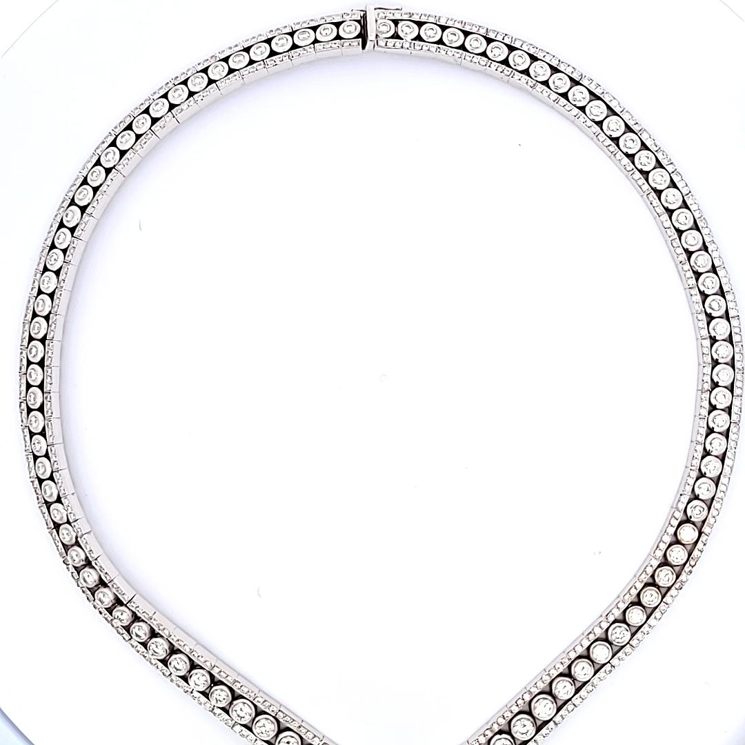 20,26 carati di diamante tondo Brilliante I VS1 Collana in platino Vintage in vendita 5
