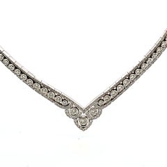 20.26 Carat Round Brilliant I VS1 Diamond Platinum Vintage Statement Necklace