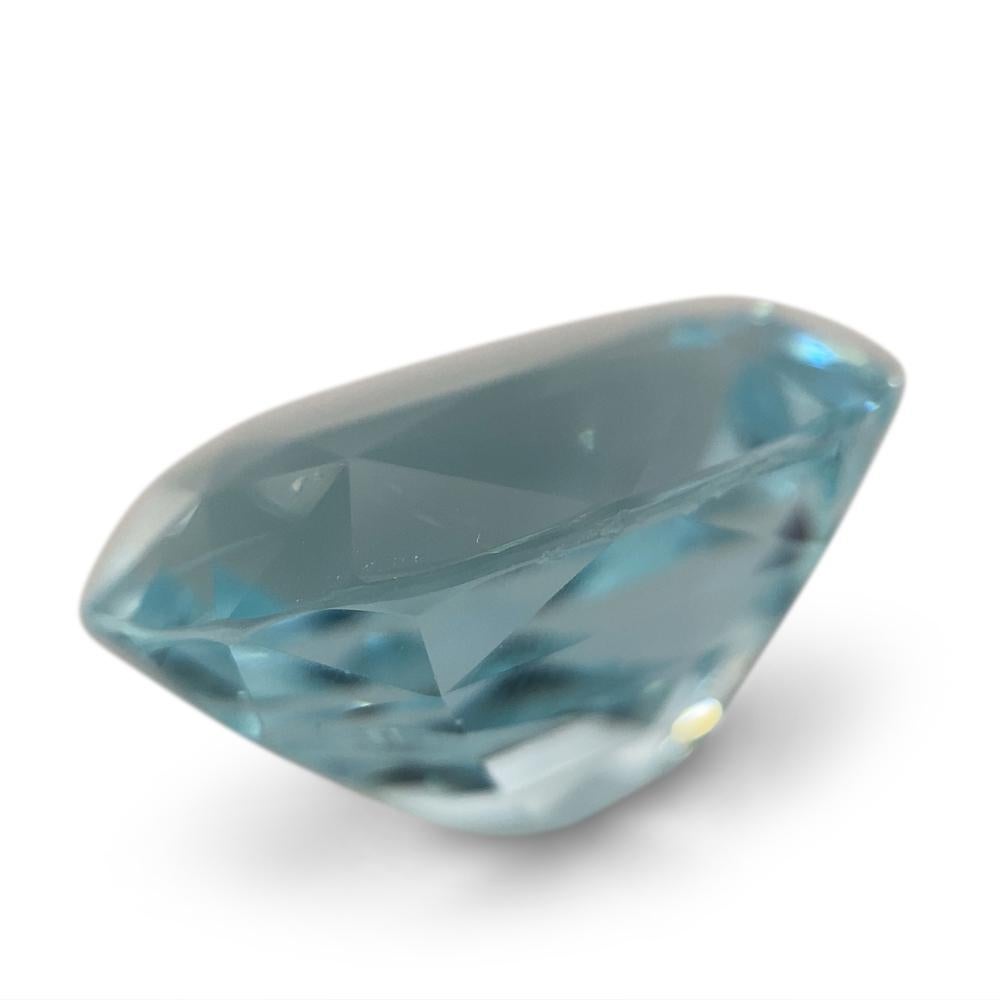 Aigue-marine taille coussin de 20,29 carats certifiée GIA en vente 7