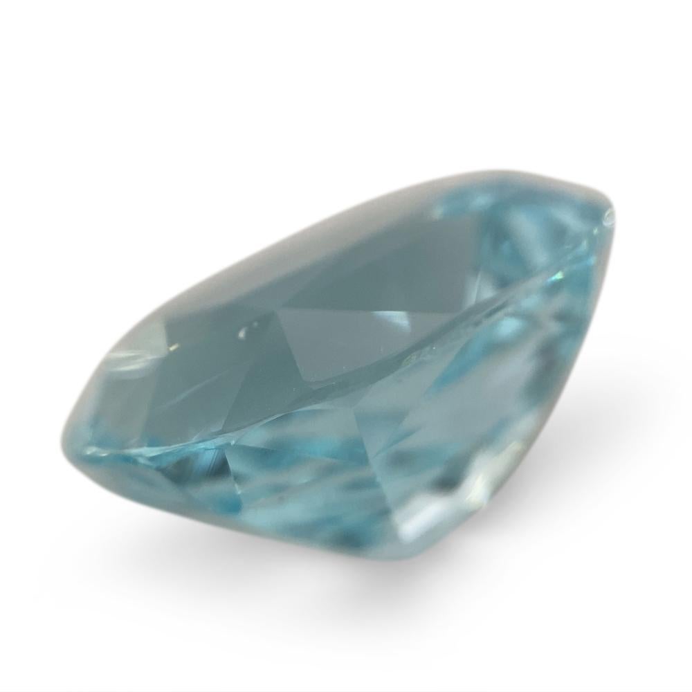 Aigue-marine taille coussin de 20,29 carats certifiée GIA en vente 8