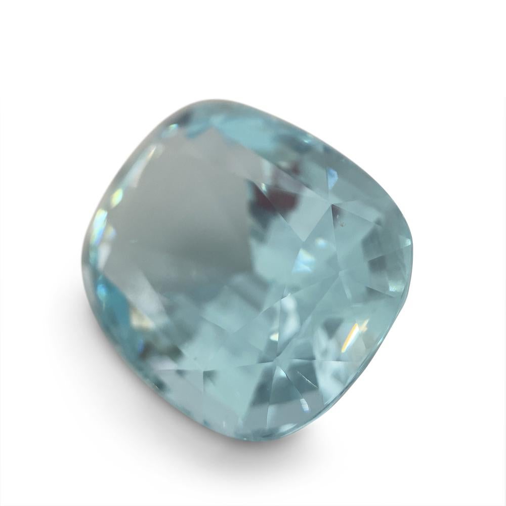 Aigue-marine taille coussin de 20,29 carats certifiée GIA en vente 9