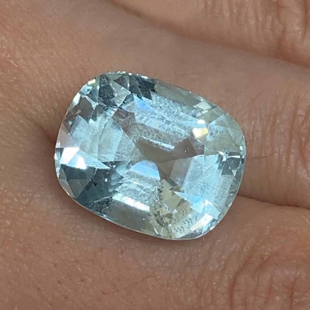 Brilliant Cut 20.29ct Cushion Aquamarine GIA Certified For Sale