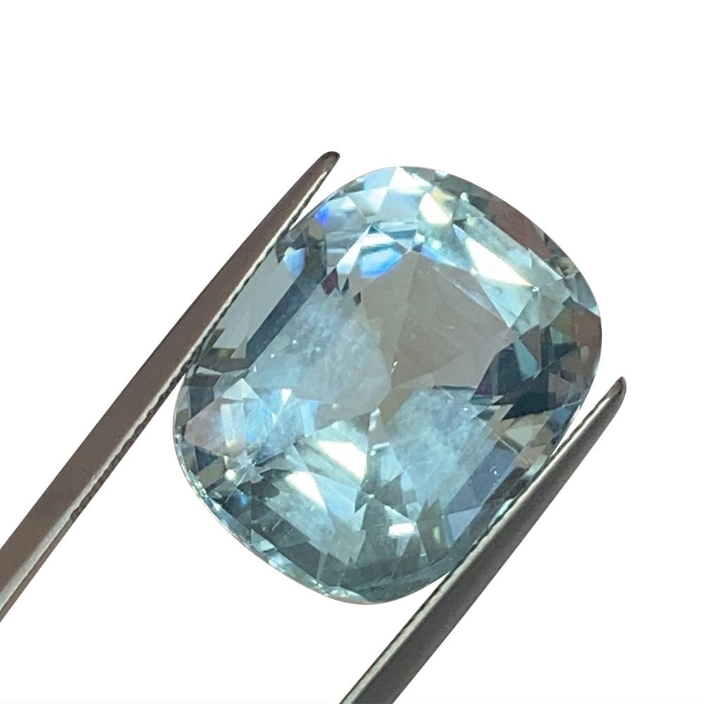 20.29ct Cushion Aquamarine GIA Certified In New Condition For Sale In Toronto, Ontario