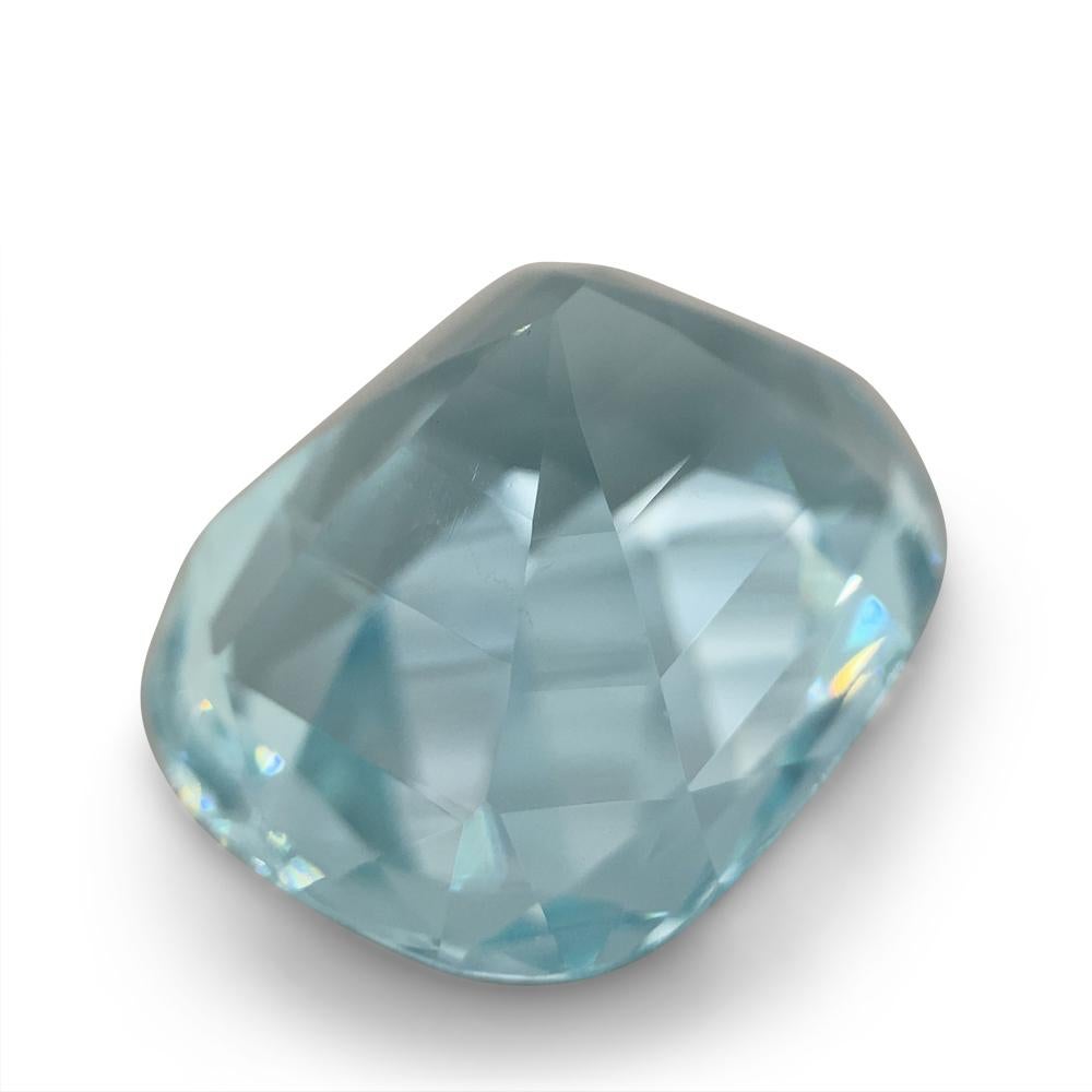 Aigue-marine taille coussin de 20,29 carats certifiée GIA en vente 3