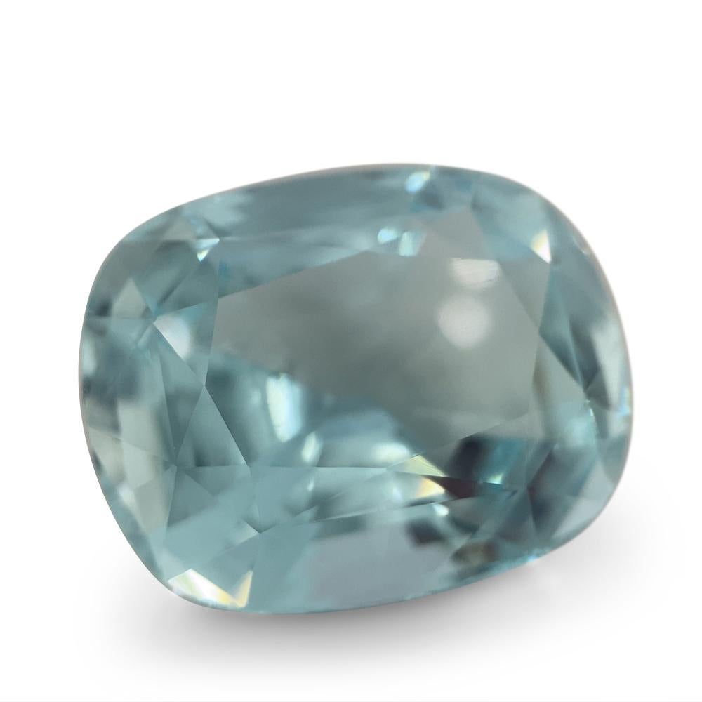 Aigue-marine taille coussin de 20,29 carats certifiée GIA en vente 4