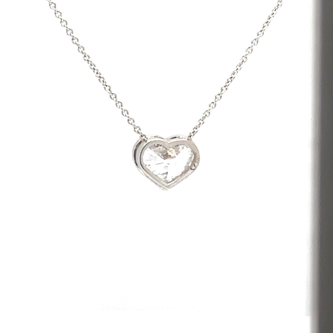 Contemporary 2.02ct Heart Shaped Diamond Pendant For Sale