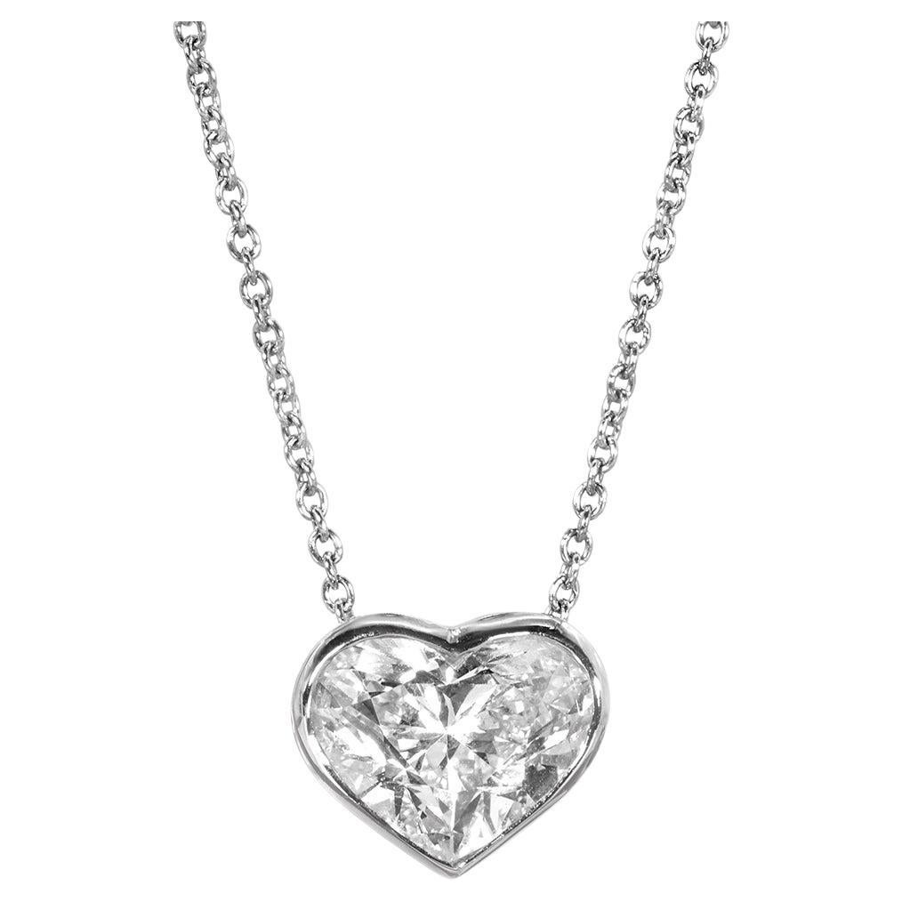 2.02ct Heart Shaped Diamond Pendant For Sale