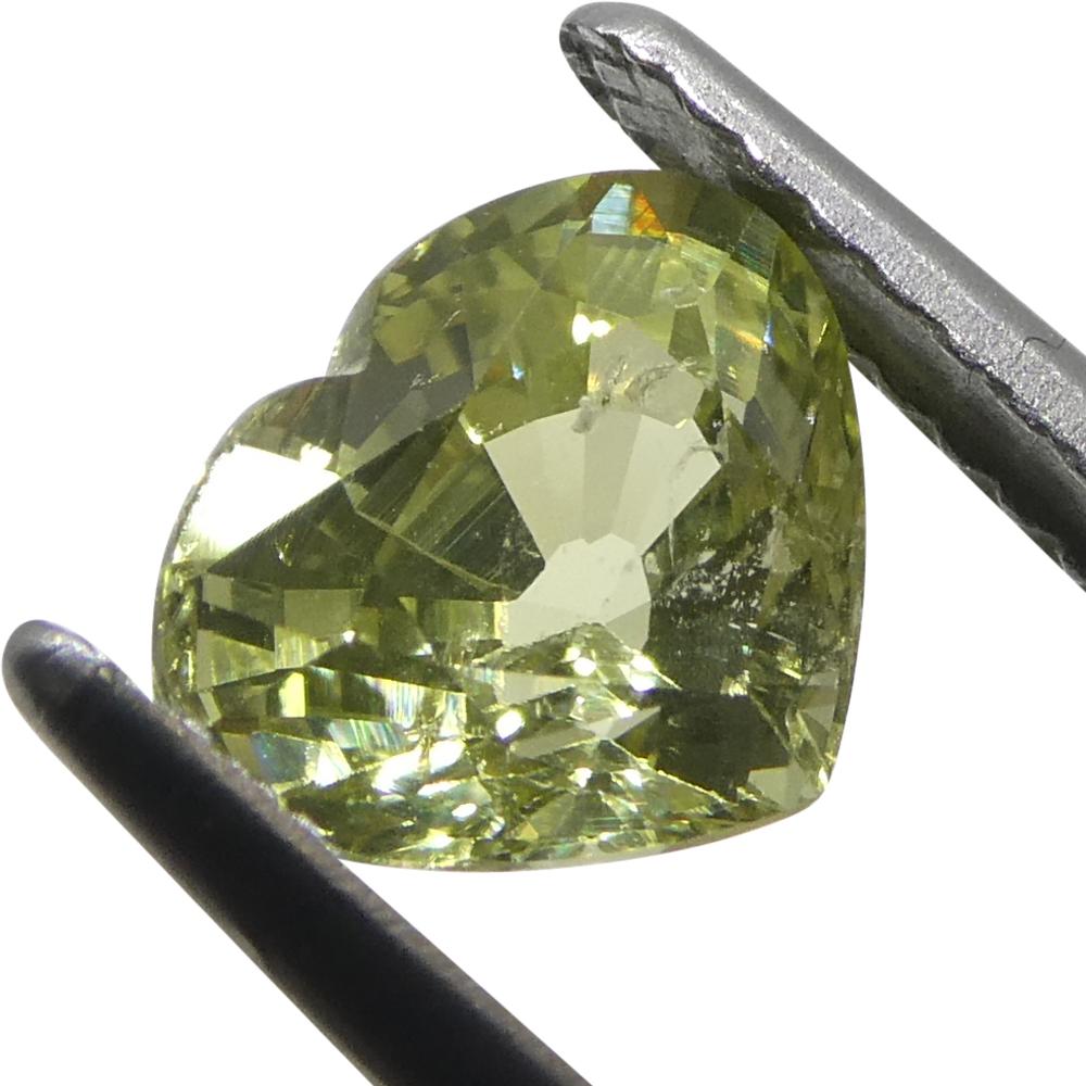 Zaffiro giallo cuore 2,02ct dalla Tanzania in vendita 5