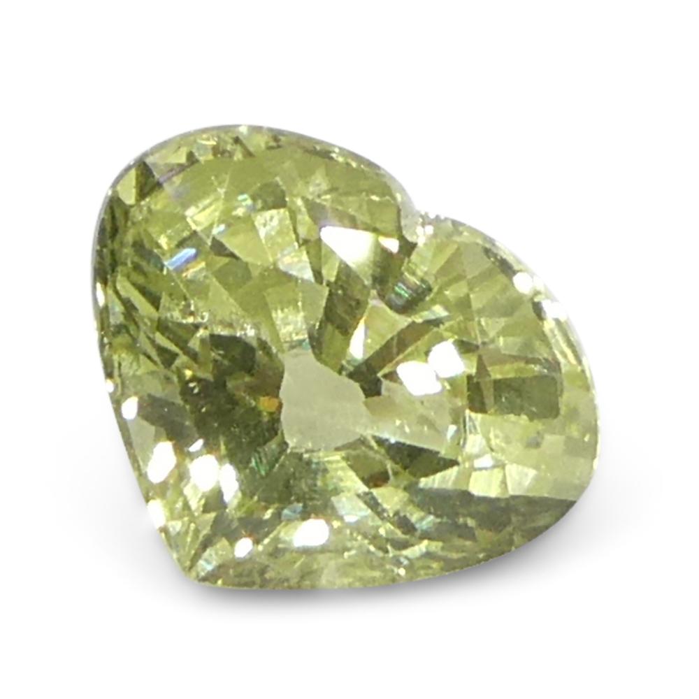 Zaffiro giallo cuore 2,02ct dalla Tanzania In condizioni Nuovo in vendita a Toronto, Ontario