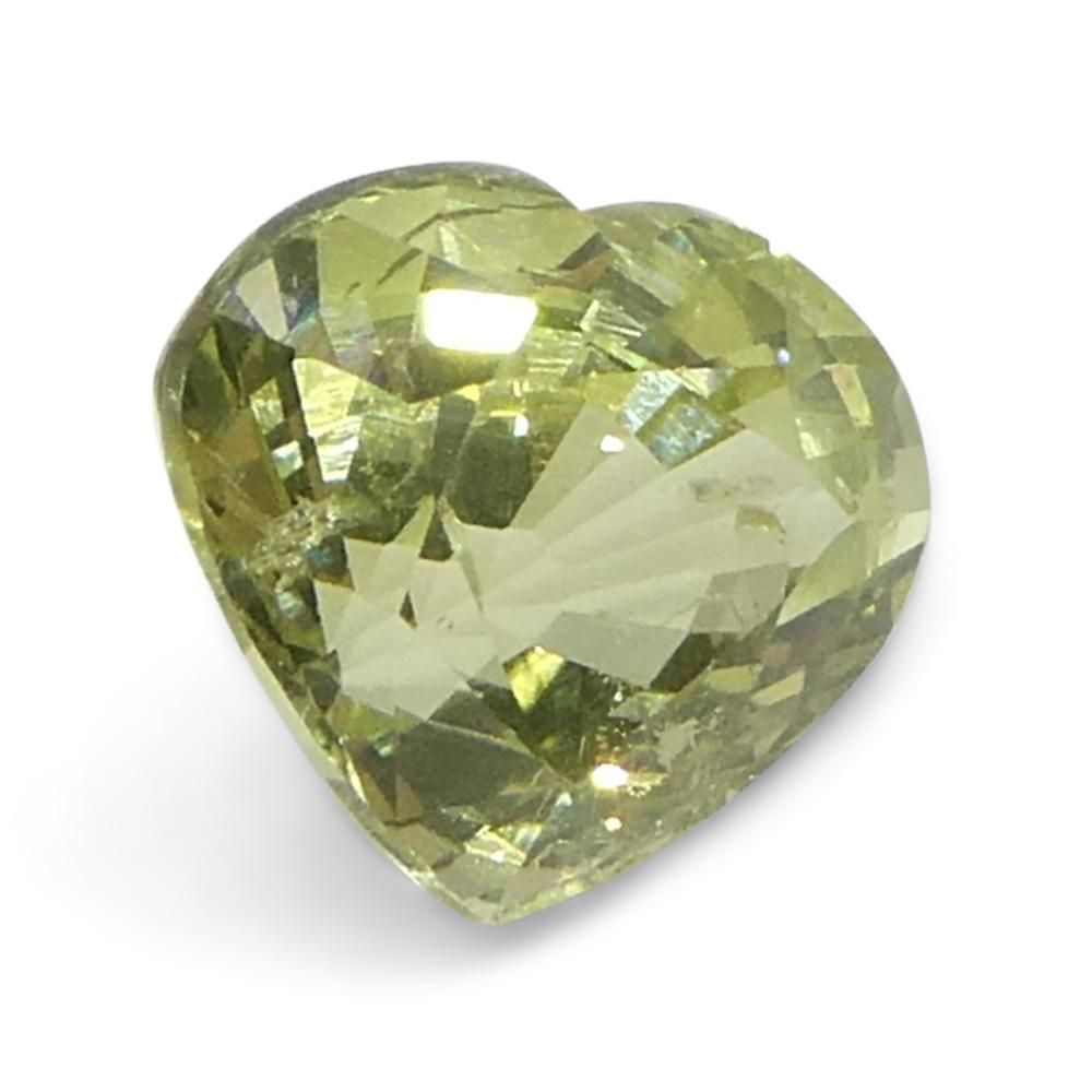 Zaffiro giallo cuore 2,02ct dalla Tanzania in vendita 2