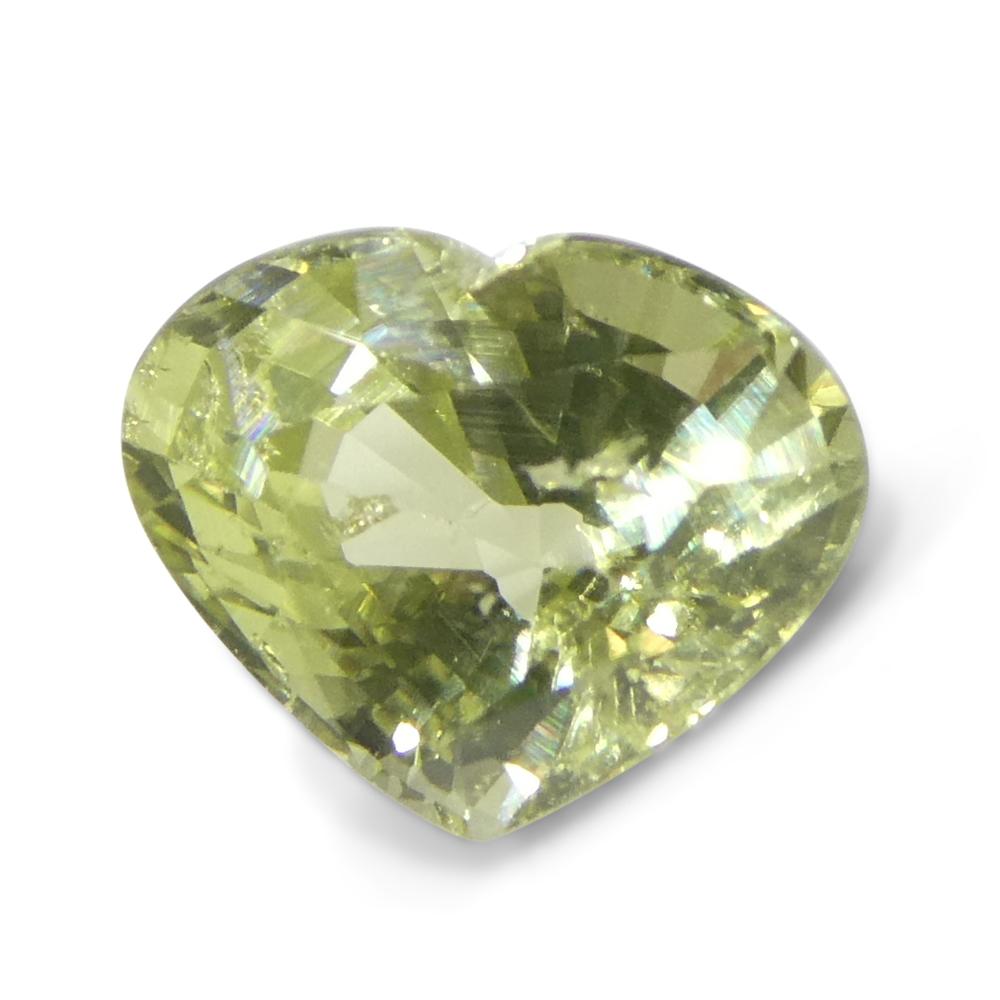 Zaffiro giallo cuore 2,02ct dalla Tanzania in vendita 3