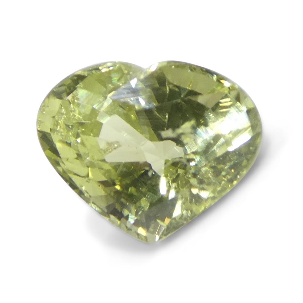 Zaffiro giallo cuore 2,02ct dalla Tanzania in vendita 4