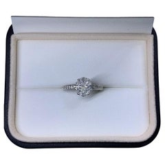 Verlobungsring mit 2,02 Karat Marquise- und Prinzessin-Diamant, unsichtbar gefasster Halo aus 18 Karat