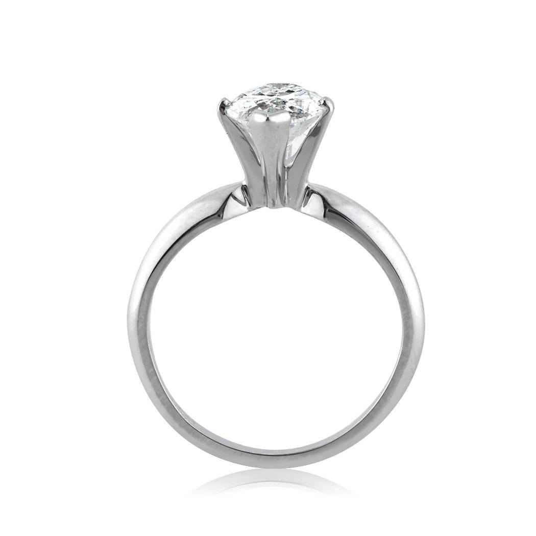 Mark Broumand 2.02 Carat Marquise Cut Diamond Solitaire Engagement Ring In New Condition In Los Angeles, CA