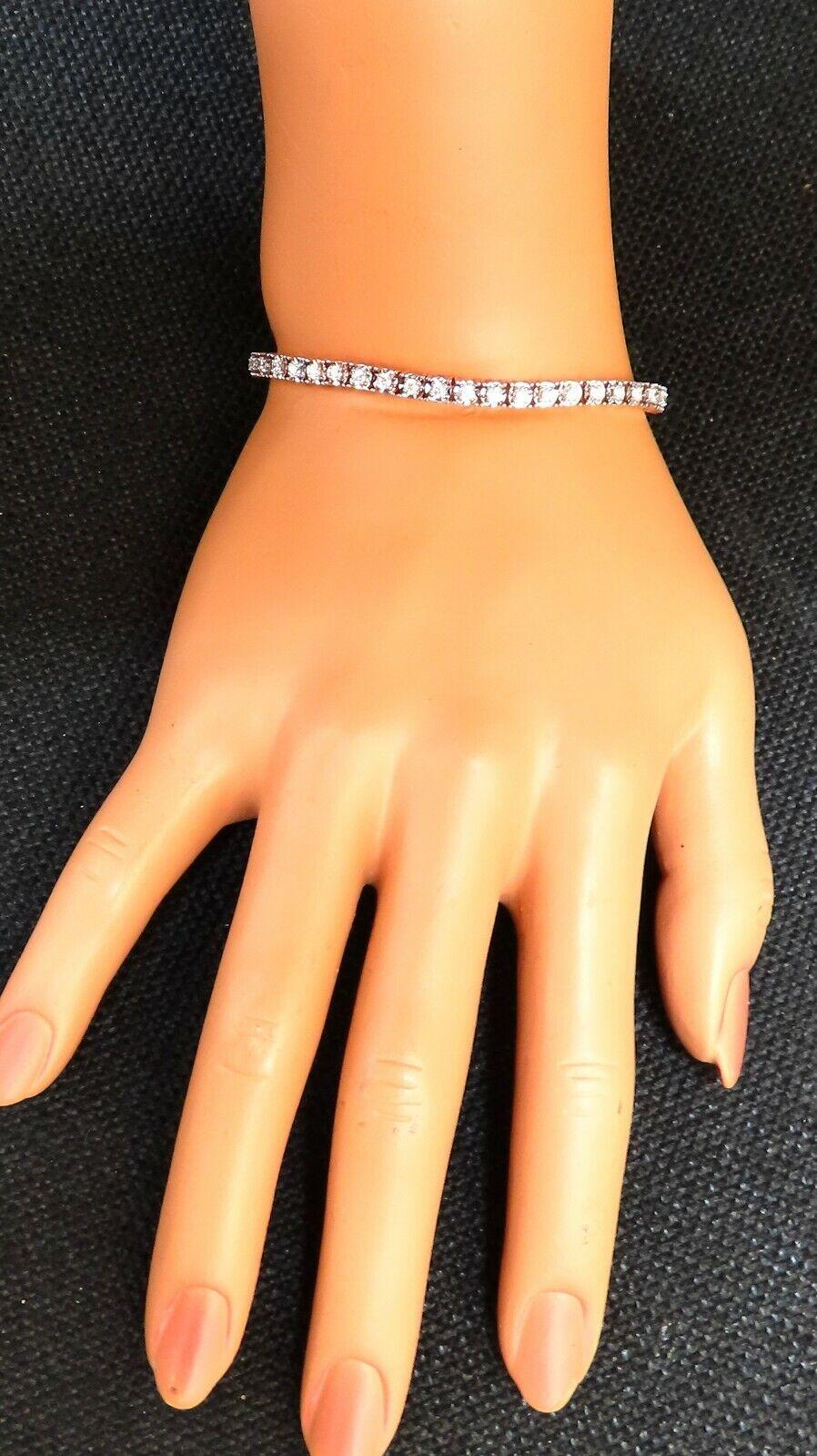 2,02ct. Bracelet de tennis classique en or rose 14 carats avec diamants ronds naturels Neuf - En vente à New York, NY