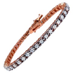 2,02ct. Bracelet « tennis » classique en diamants ronds naturels, en or rose 14 carats*