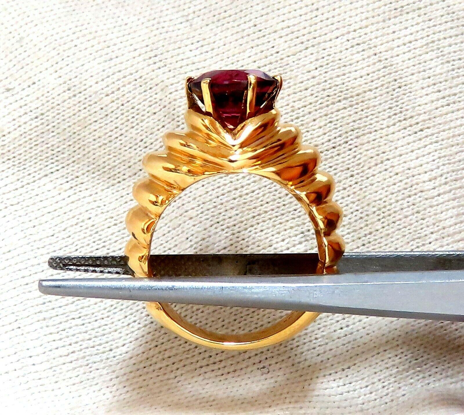 2.02 Carat Natural Tourmaline Solitaire Ring 14 Karat Eagle Wing Wrap In New Condition For Sale In New York, NY