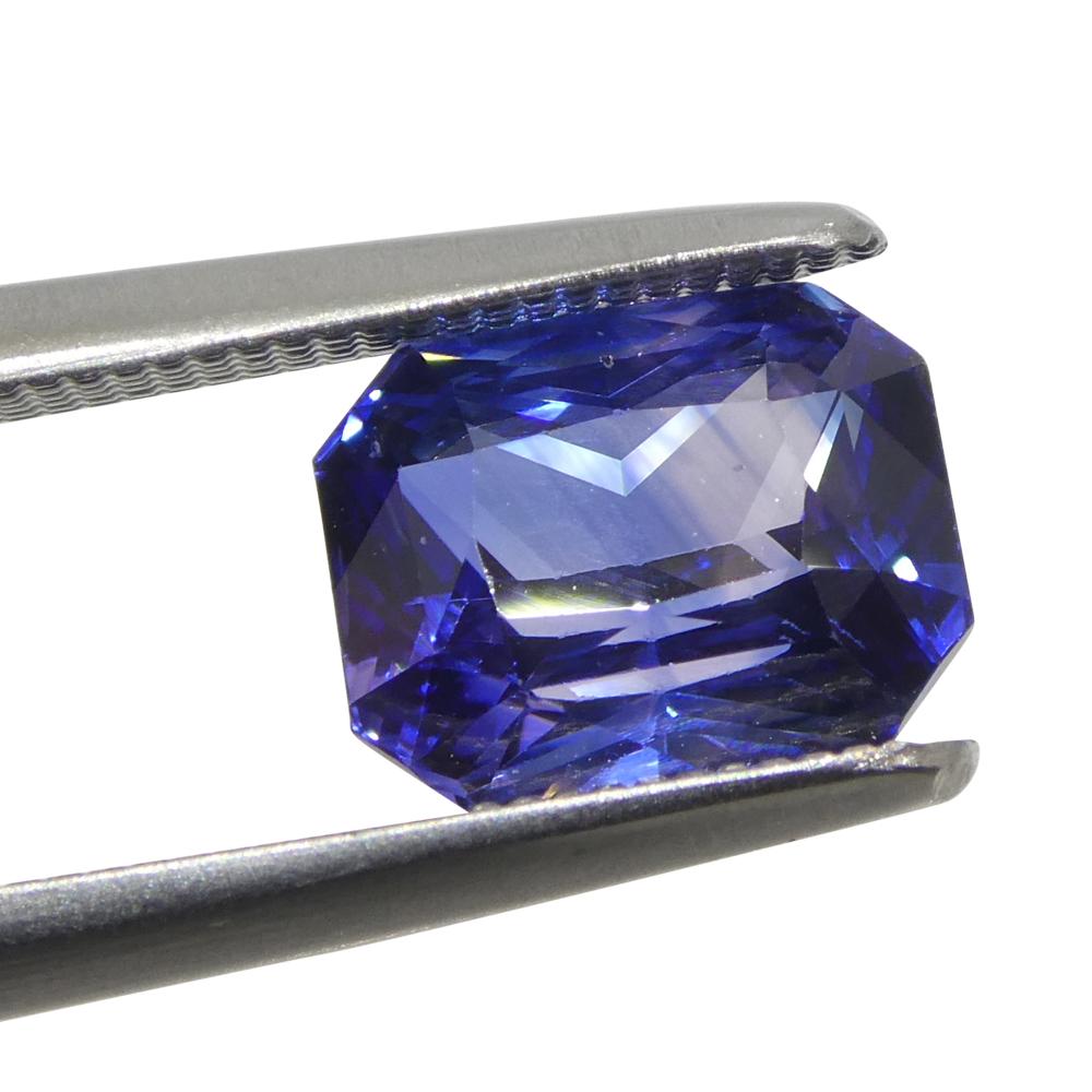 2.02ct Octagonal/Emerald Cut Blue Sapphire from Sri Lanka For Sale 6
