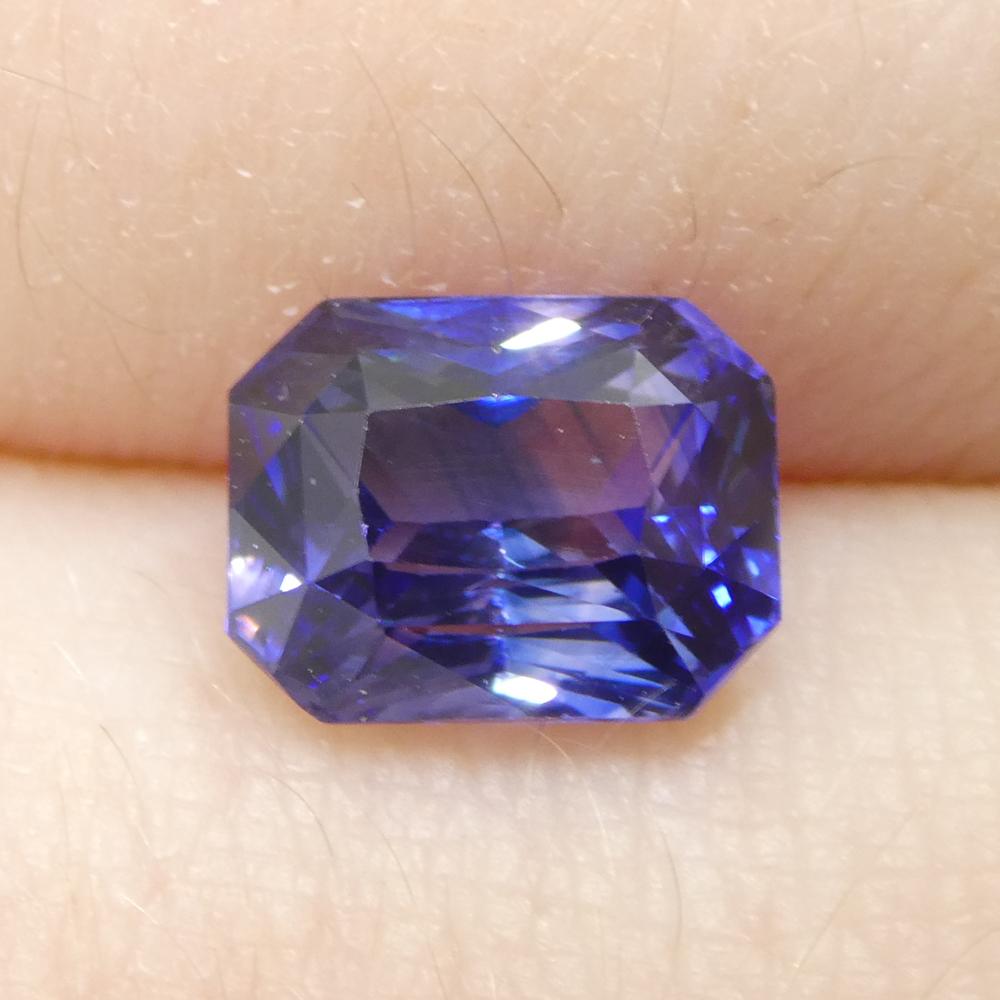 2.02ct Octagonal/Emerald Cut Blue Sapphire from Sri Lanka For Sale 7