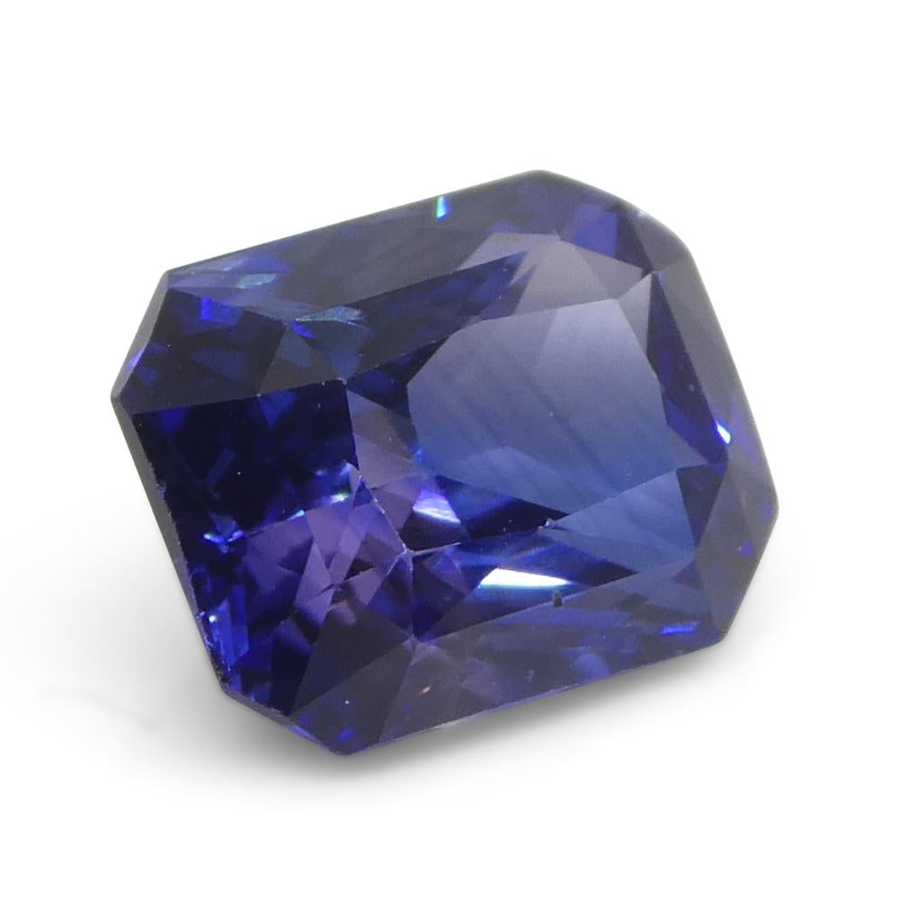 2.02ct Octagonal/Emerald Cut Blue Sapphire from Sri Lanka For Sale 2