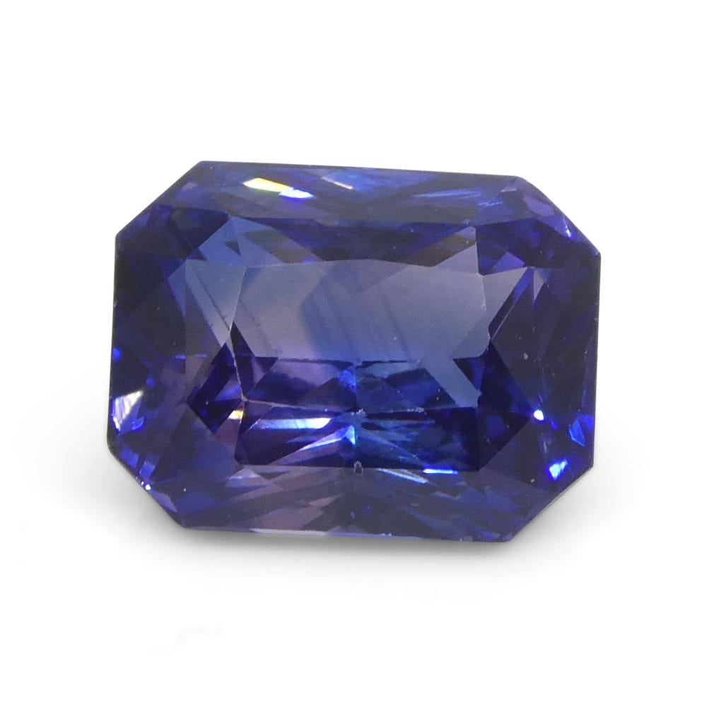 2.02ct Octagonal/Emerald Cut Blue Sapphire from Sri Lanka For Sale 3