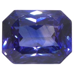 Saphir bleu octogonal/émeraude de 2.02 carat du Sri Lanka