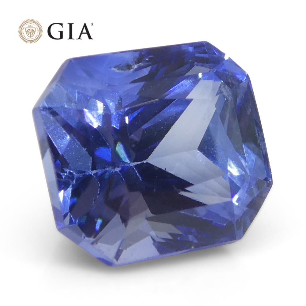 2.02ct Octagonal/Emerald Cut Blue Sapphire GIA Certified Sri Lanka   For Sale 5