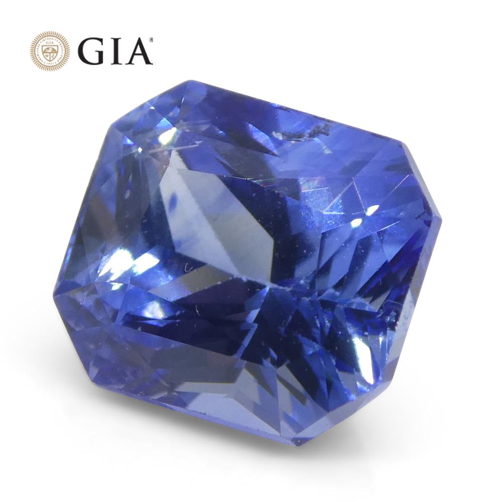 2.02ct Octagonal/Emerald Cut Blue Sapphire GIA Certified Sri Lanka   For Sale 7