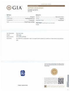 2.02ct Octagonal/Emerald Cut Purple and Blue Parti Sapphire GIA Certified