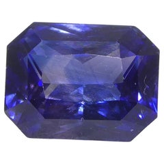 2.02ct Octagonal/Emerald Cut Purple and Blue Parti Sapphire GIA Certified (en anglais)