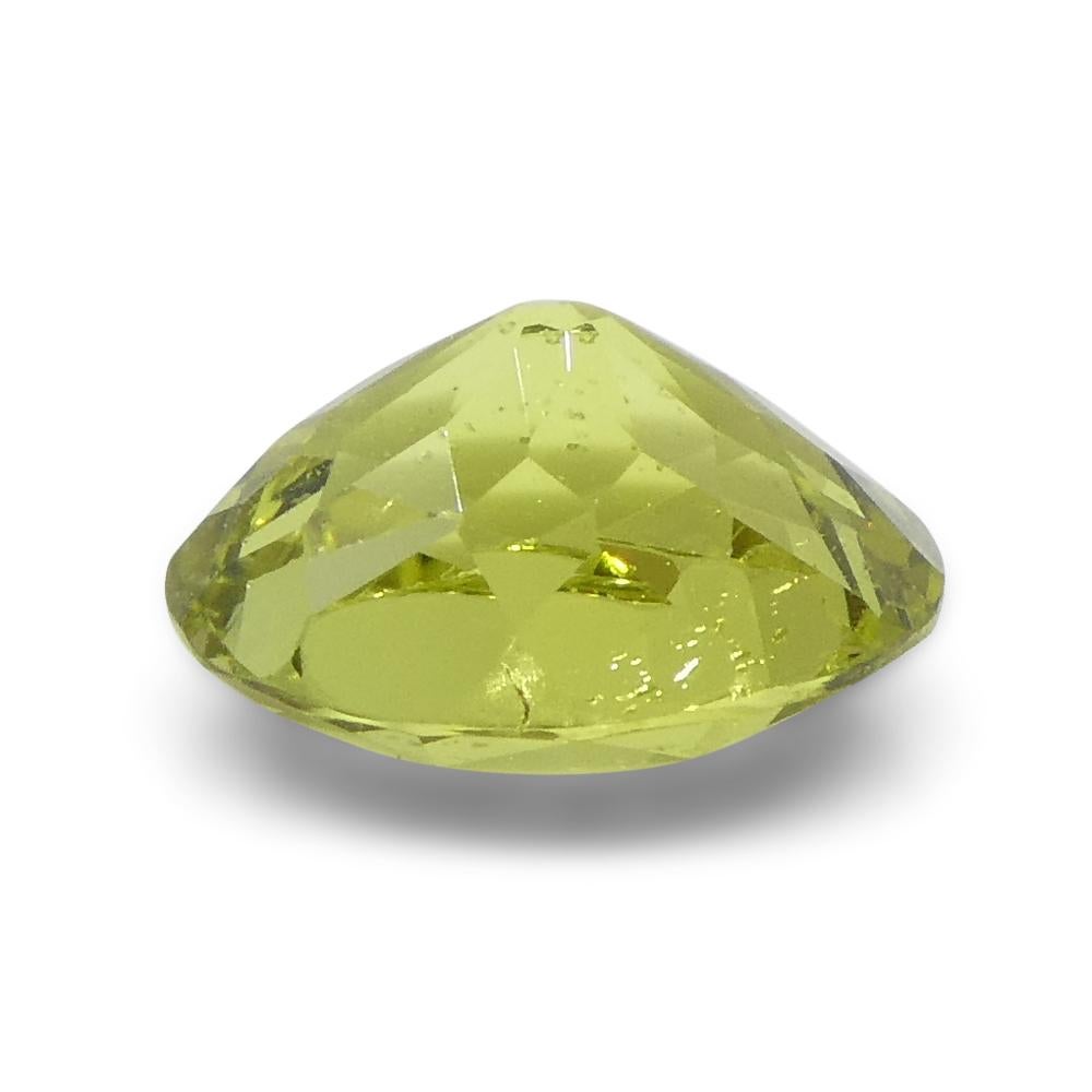 2.02ct Oval Green-Yellow Chrysoberyl from Brazil For Sale 6